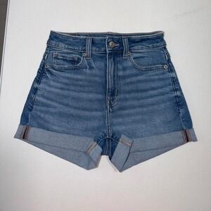 American Eagle NWT Mom Shorts Womens size 000 Stretch Denim Stretch